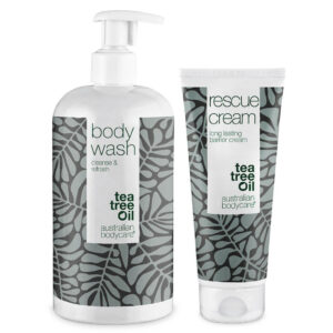 Pakke til pleje ved bylder â 2 produkter til daglig rens og pleje ved abscesser